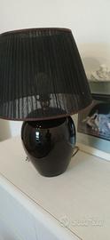 Lampada in ceramica nera