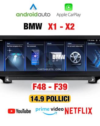 Display Carplay 14.9 pollici BMW X1 X2