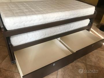 Letto attrezzato Mistral salvaspazio 2 in 1