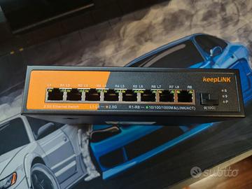Switch PoE+ 2.5G KeepLiNK KP-9000-9XHP-X – 8 Porte