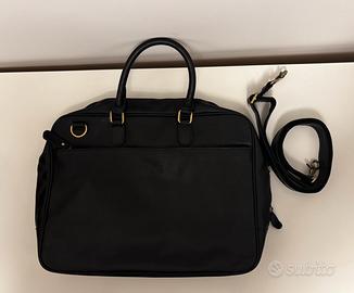 Borsa uomo tracolla nera in pelle