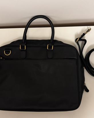 Borsa uomo tracolla nera in pelle