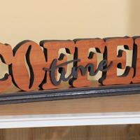 Scritta coffee time in legno