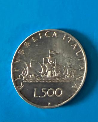 500 lire in argento "Caravelle"