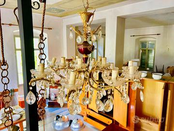 Lampadario stile Barocco in cristallo