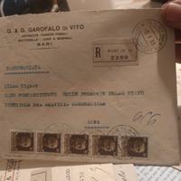 Busta raccomandata storica Bari – Ferrovie dello S