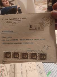 Busta raccomandata storica Bari – Ferrovie dello S