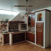 Cucina in finta muratura rustica