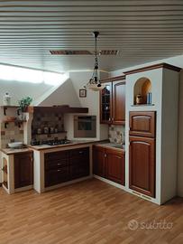 Cucina in finta muratura rustica