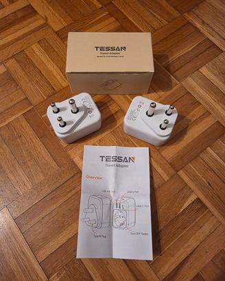 TESSAN - Adattatore Spina tipo M - Schuko USB C A
