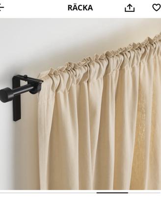 Set bastone e supporto tenda Räcka nero sottile