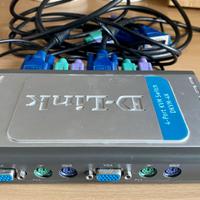 Switch 4 porte KVM - Monitor Tastiera e Mouse PS2