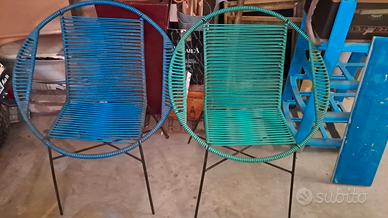 Poltroncine vintage originali design italiano.