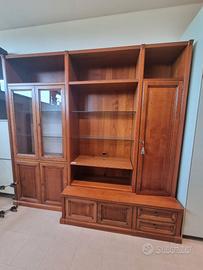 Libreria in legno con vetrinetta #mqgcvm2a