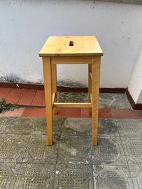 Sgabelli in legno e in ferro