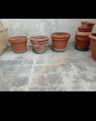 Set 5 vasi di terracotta