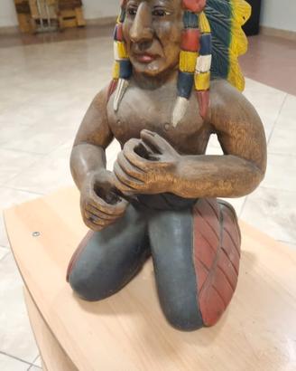 Statua Grande Indiano d'America + Coppia busti