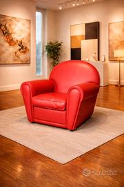 Poltrona Club Chester Chesterfield in vera pelle 