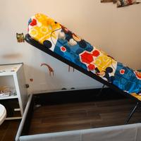 letto singolo con contenitore 