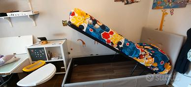 letto singolo con contenitore 