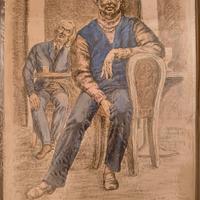 Disegno originale 1983 – Due figure sedute