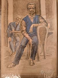 Disegno originale 1983 – Due figure sedute