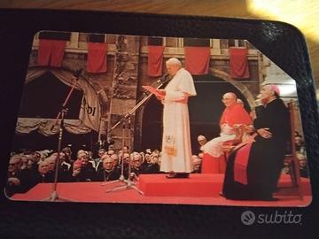 Carta telefonica rara Papa