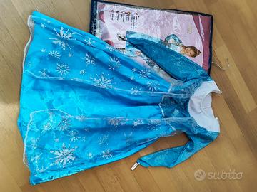 vestito costume Carnevale da principessa Elsa 