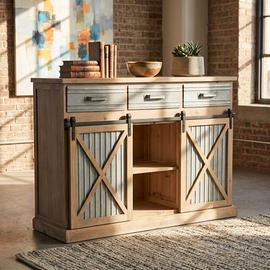 Madia Stile Industrial Legno e Metallo 113x81 cm