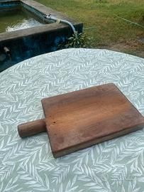 Antico tagliere spessore alto in legno massello