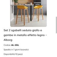 4 Sgabelli alti da cucina NUOVI