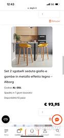 4 Sgabelli alti da cucina NUOVI