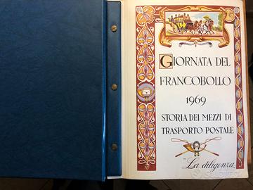 1969 Francobolli-FDCStoria mezzi trasporto Postali