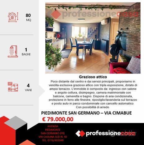 Attico con ampio terrazzo e cantina