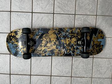 skateboard oxelo mid 3 skull gold