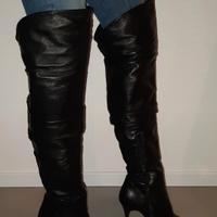 Sexy Stivali a spillo nappa sopra il ginocchio 37