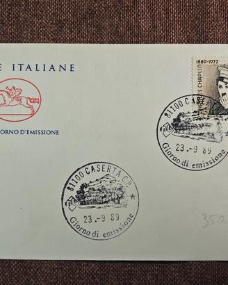 Busta Primo Giorno FDC (1989) - Charlie Chaplin