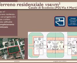 Terreno residenziale edificabile di 1561 mq