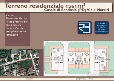 Terreno residenziale edificabile di 1561 mq