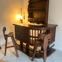 MOBILE BAR VINTAGE ANNI 50/60 INTARSIATO FAGGIO e