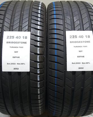 2 GOMME 225 40 18 BRIDGESTONE A2052