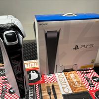 Splendida PS5 Disc 825 GB + giochi piu doppio Joy