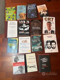 Lotto 15 libri-Narrativa-Biografie-Saviano-Sport
