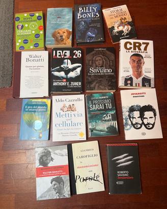Lotto 15 libri-Narrativa-Biografie-Saviano-Sport