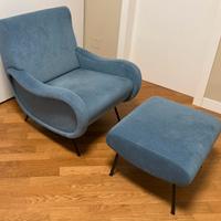 Poltrona stile Lady 720 con poggiapiedi – replica