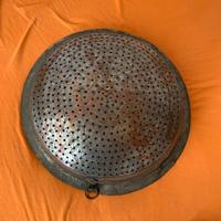 Vecchio setaccio in metallo e rame diametro cm 33
