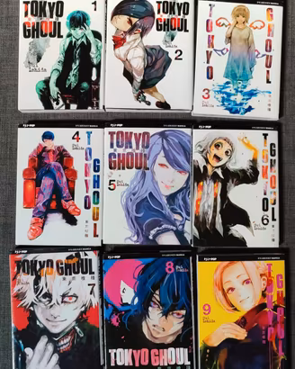 Lotto Manga Tokyo Ghoul completa Volumi 1-9 Nuovi