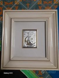 Quadro con foglia argento