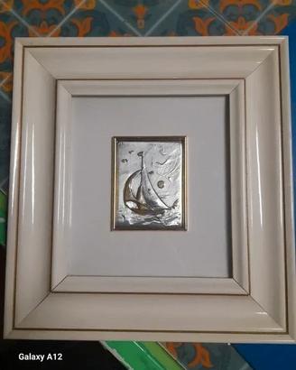 Quadro con foglia argento