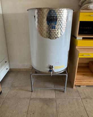 Contenitore serbatoio 400lt acciaio olio vino